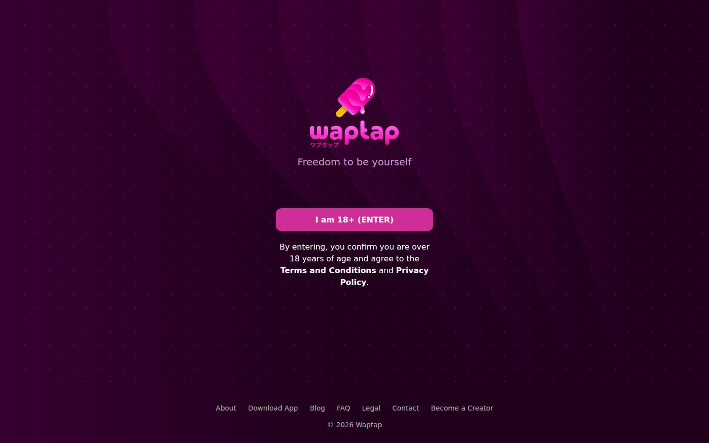 Waptap — PC homepage preview