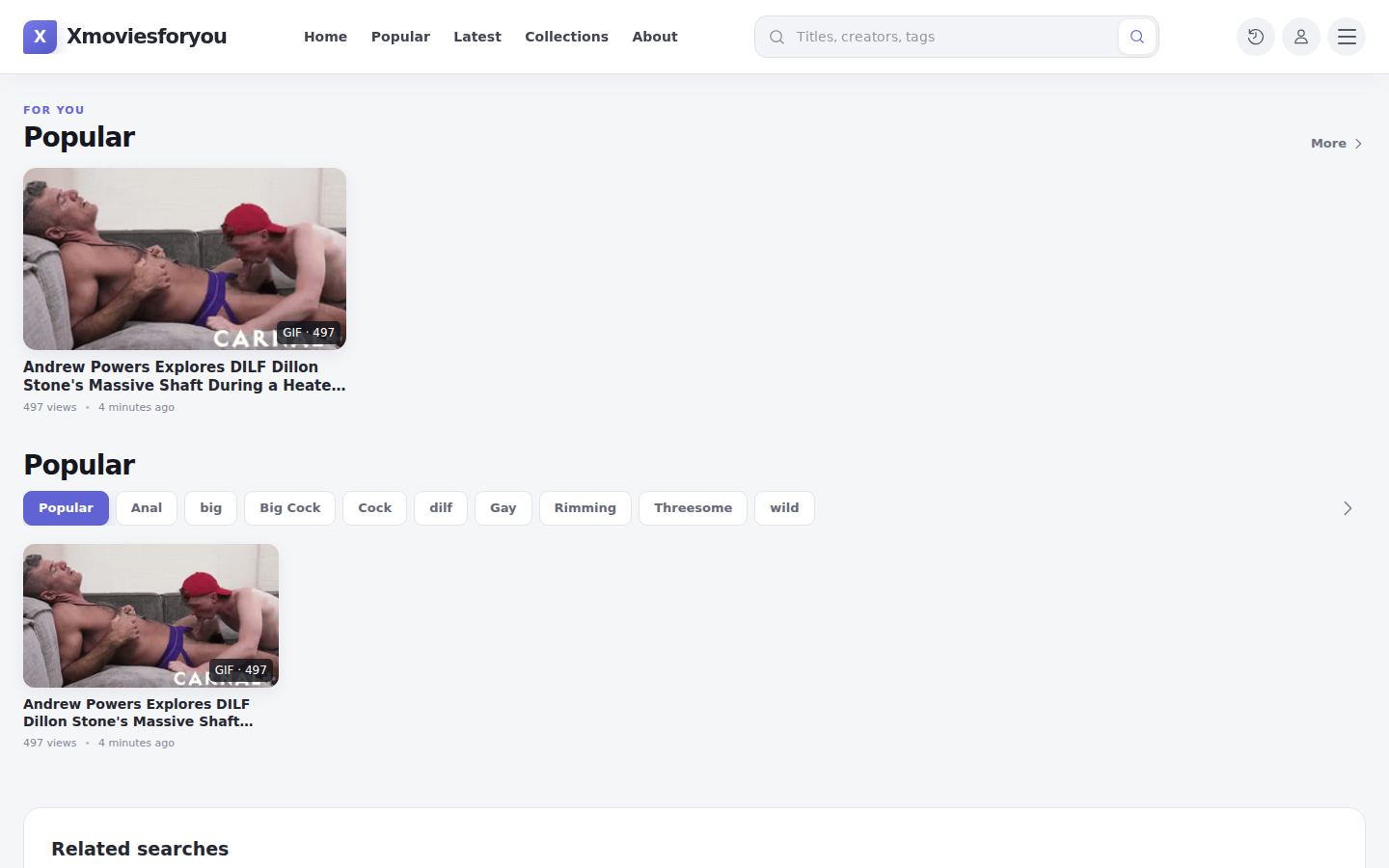 Xmoviesforyou — PC homepage preview